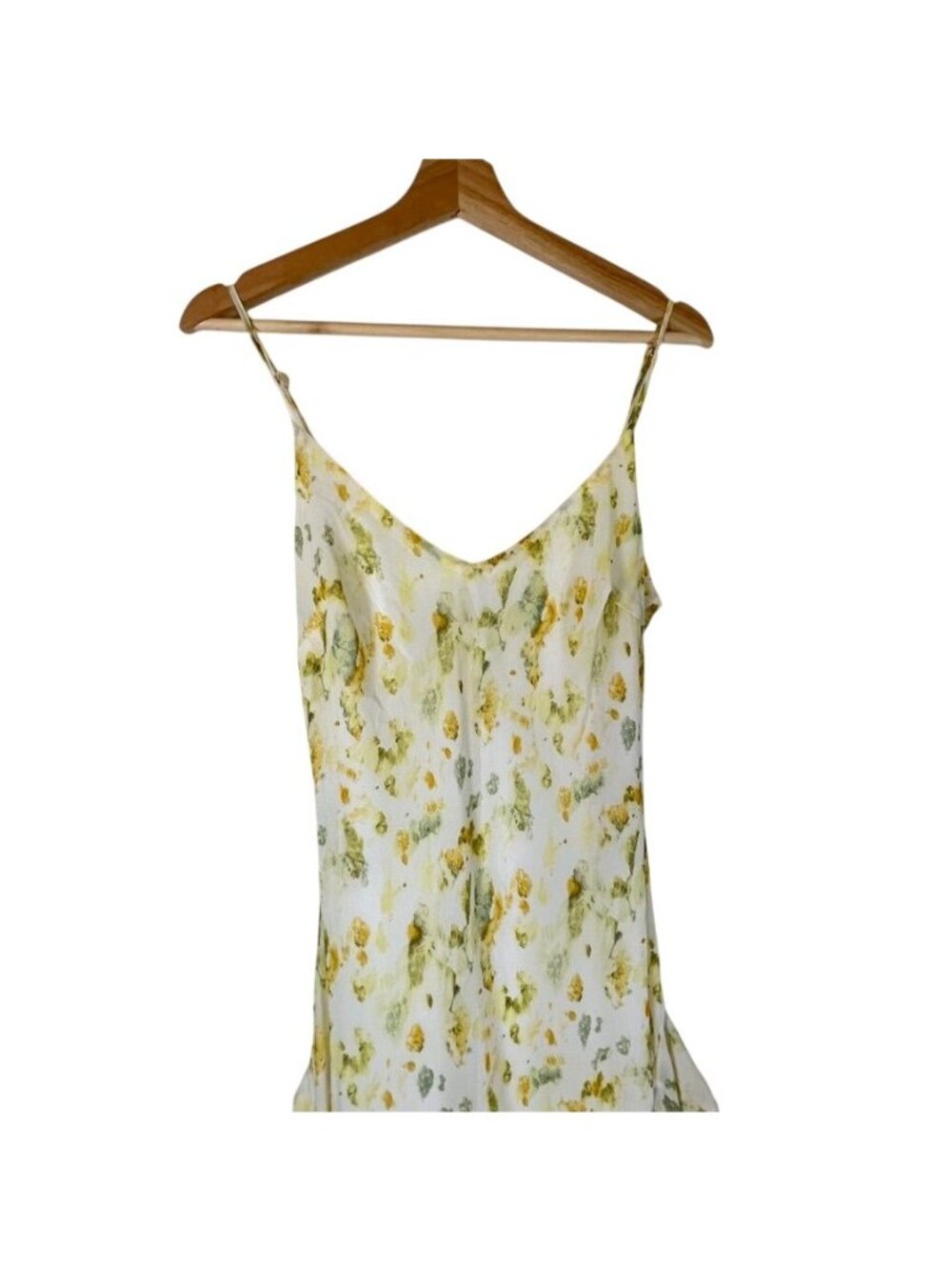 Fairycore Floral Ruffle Maxi Dress S Spaghetti Strap Ethereal Romantic Garden - Picture 9 of 13